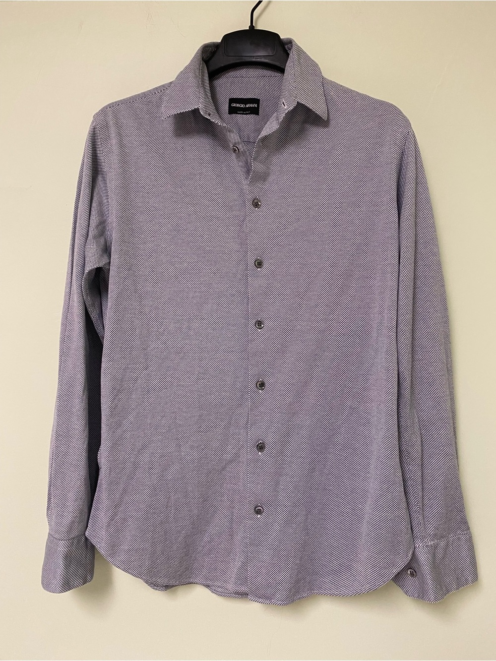 Giorgio Armani Lavender Textured Long-Sleeve Dress Shirt